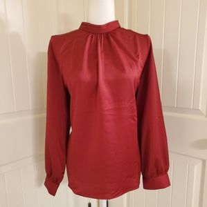J. CREW NWT Pleated Mockneck Blouse
